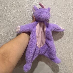 Kellytoy Plush Purple Unicorn Lovey Security Blanket